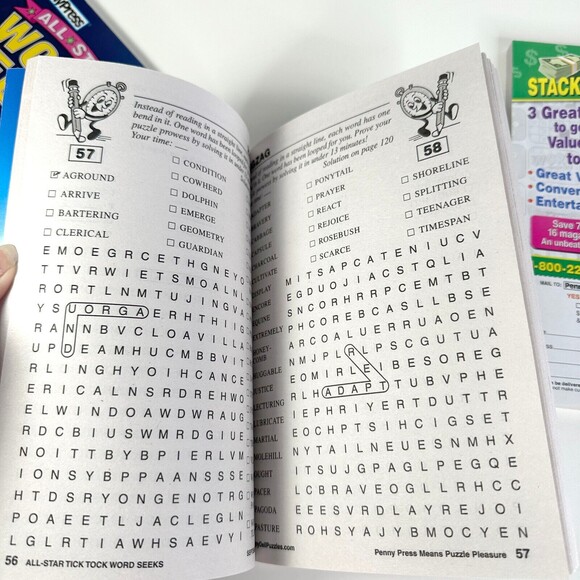 Penny Press Word Seeks Lot of 3 - Picture 5 of 12